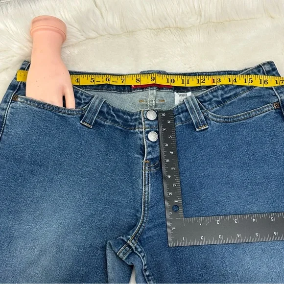 Vintage Levi's 520 Too Superlow stretch flare jeans size juniors 13 Médium wash - Picture 7 of 12